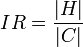 IR = \frac{|H|}{|C|}